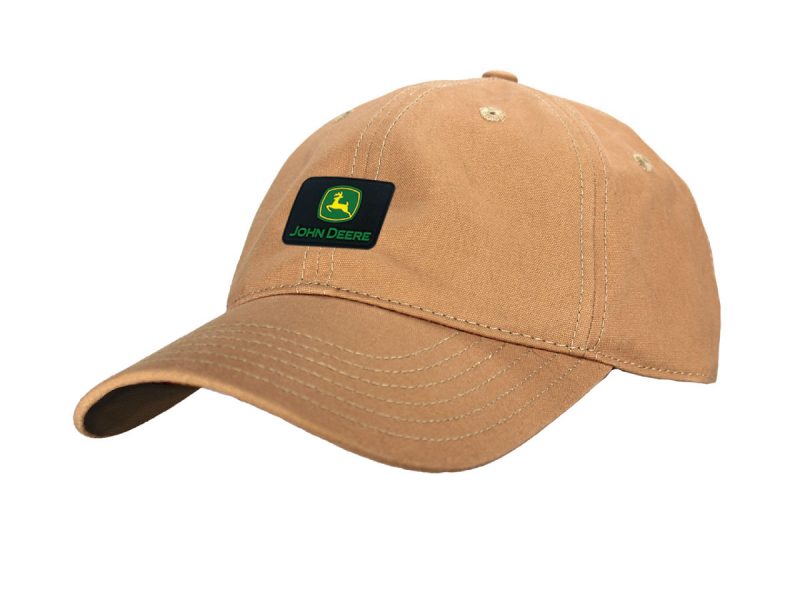 Image of the John Deere Brown Water Resistant hat.